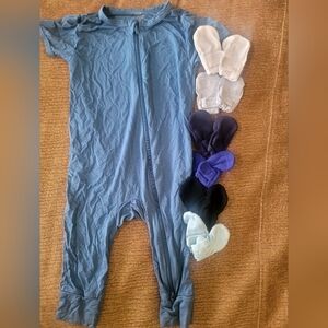 Blue Kids One Piece with Mittens